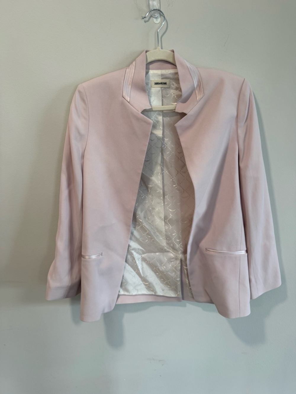 New With Tags Zadig & Voltaire Light Pink Womens Blazer
